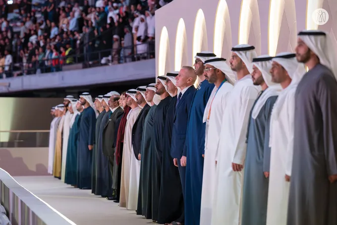 Under the patronage of Theyab bin Mohamed bin Zayed, Zayed bin Mohamed bin Zayed attends opening ceremony of Open Masters Games Abu Dhabi 2026