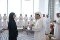 Hamdan bin Zayed receives top-performing 12th grade students in Al Dhafra Region