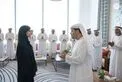 Hamdan bin Zayed receives top-performing 12th grade students in Al Dhafra Region