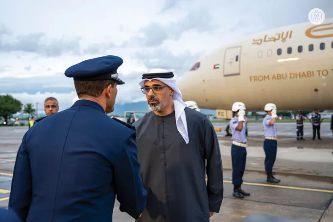 On behalf of the UAE President, Crown Prince of Abu Dhabi arrives in Brazil to attend G20 summit