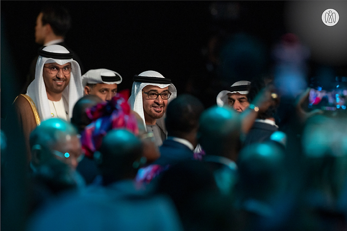 UAE President Mohamed bin Zayed attends the launch of Abu Dhabi Sustainability Week 2023