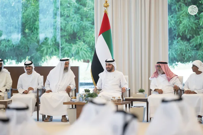 Hamdan bin Zayed receives citizens at Al Dhannah Palace and commends outstanding talent in Al Dhafra Region