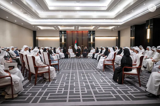 Crown Prince of Abu Dhabi meets UAE Nationals studying in Beijing
