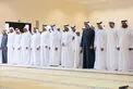 رئيس الدولة وحاكم رأس الخيمة والشيوخ يؤدون صلاة الجنازة على جثمان طحنون بن محمد
