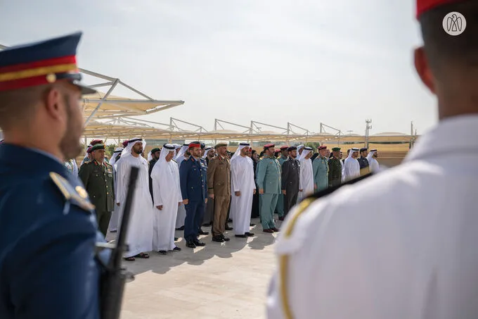 Theyab bin Mohamed bin Zayed raises UAE flag at Wahat Al Karama to mark UAE Flag Day 
