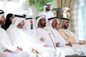 Hazza bin Zayed receives sheikhs, officials and citizens at Al Maqam Palace in Al Ain Region