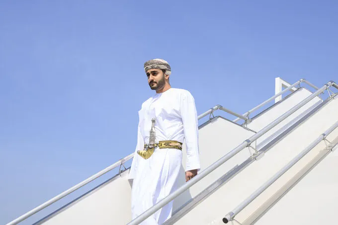 Khaled bin Mohamed bin Zayed receives Theyazin bin Haitham Al Said