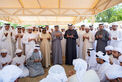 رئيس الدولة وحاكم رأس الخيمة والشيوخ يؤدون صلاة الجنازة على جثمان طحنون بن محمد