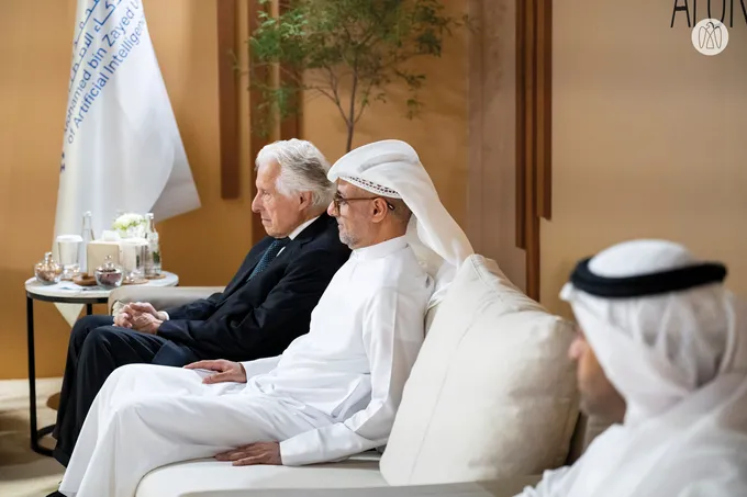 Khaled bin Mohamed bin Zayed witnesses Mohamed bin Zayed University of Artificial Intelligence inaugural Honorary Doctorate conferral on OpenAI CEO, Sam Altman