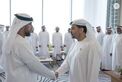 Hamdan bin Zayed receives top-performing 12th grade students in Al Dhafra Region