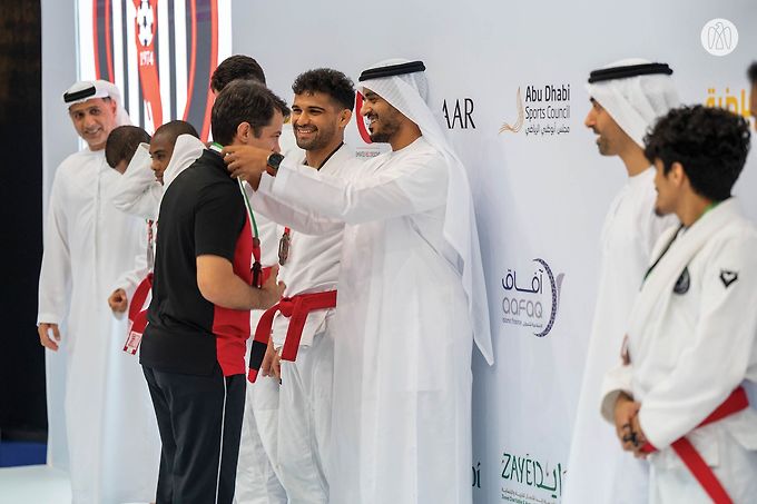 Hamdan bin Mohamed bin Zayed and Zayed bin Mohamed bin Zayed  award winners of Jiu-Jitsu President's Cup 2023