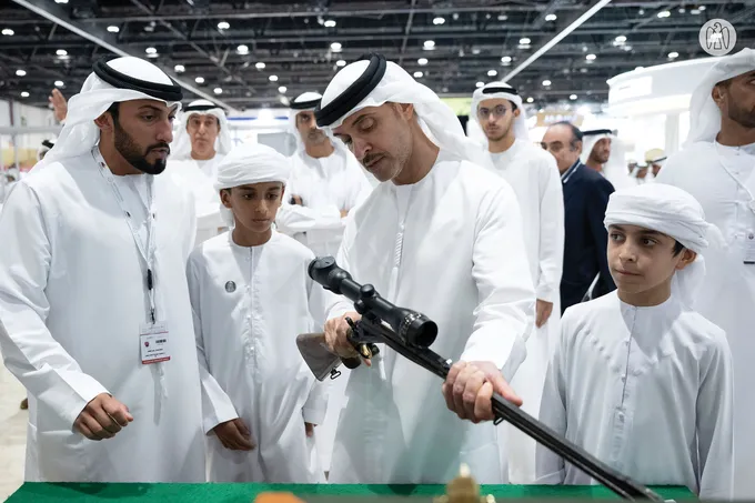 Hazza bin Zayed visits 22nd Abu Dhabi International Hunting and Equestrian Exhibition (ADIHEX)