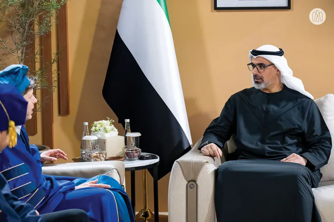 Khaled bin Mohamed bin Zayed witnesses Mohamed bin Zayed University of Artificial Intelligence inaugural Honorary Doctorate conferral on OpenAI CEO, Sam Altman