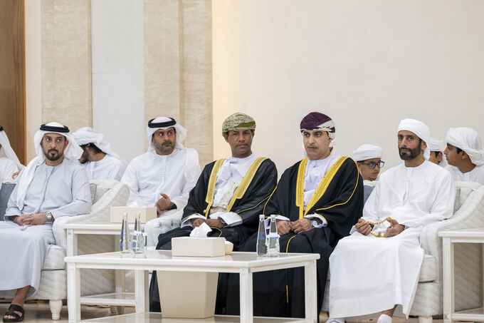 UAE President receives condolences from Rulers of Sharjah, Umm Al Qaiwain, Representative of Sultan of Oman on passing of Sheikh Tahnoun bin Mohammed