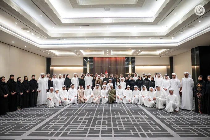 Crown Prince of Abu Dhabi meets UAE Nationals studying in Beijing