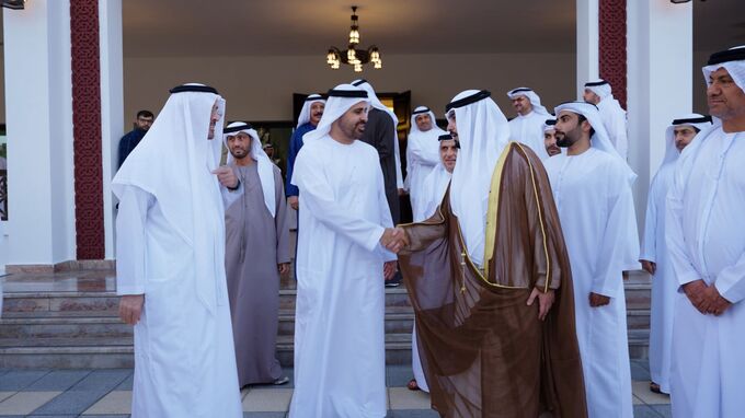 Theyab bin Mohamed bin Zayed attends Mohamed Salem Al Qemzi wedding reception