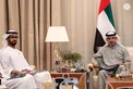 Hazza bin Zayed receives delegation from IHC and 2PointZero Group