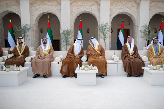 Mansour bin Zayed attends group wedding reception for Abu Dhabi citizens at Qasr Al Hosn