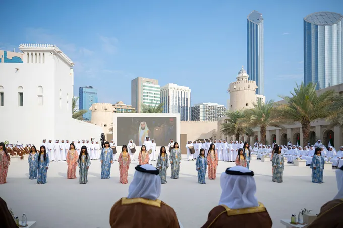 Mansour bin Zayed attends group wedding reception for Abu Dhabi citizens at Qasr Al Hosn