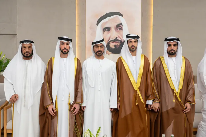 v|Khalifa bin Tahnoon bin Mohammed attends Al Sharif weddings reception