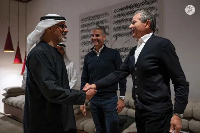 Khaled bin Mohamed bin Zayed  meets executive management delegation from The Walt Disney Company