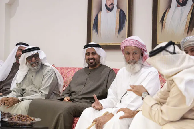 Theyab bin Mohamed bin Zayed offers condolences on the passing of Mubarak Mohaimeed Al Mansouri