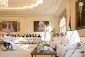 Hazza bin Zayed receives sheikhs, officials and citizens at Al Maqam Palace in Al Ain Region