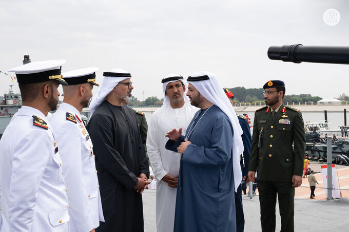 Khaled bin Mohamed bin Zayed attends 2nd day of IDEX and NAVDEX 2025