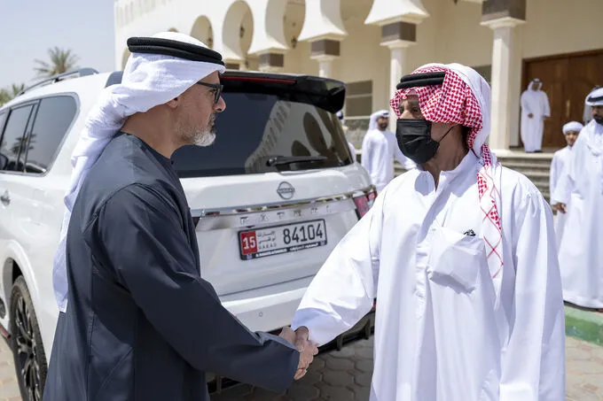 Khaled bin Mohamed bin Zayed offers condolences on the passing of Meera bint Rashid Al Mazrouei