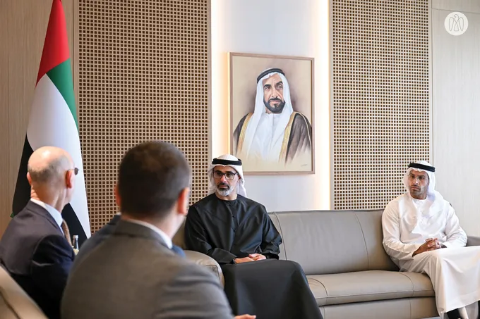 Khaled bin Mohamed bin Zayed meets with National Basketball Association (NBA) Commissioner Adam Silver