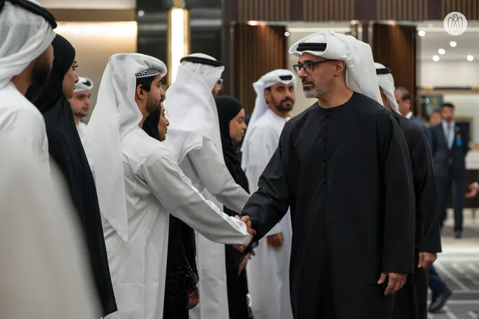 Crown Prince of Abu Dhabi meets UAE Nationals studying in Beijing