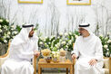 Khaled bin Mohamed bin Zayed and Saif bin Zayed attend Mohamed Faraj bin Hamoodah wedding reception