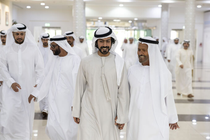 Khalifa bin Tahnoon bin Mohammed attends Humaid Rashed Al Shamsi wedding reception