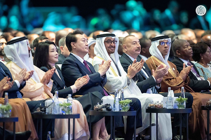 UAE President Mohamed bin Zayed attends the launch of Abu Dhabi Sustainability Week 2023