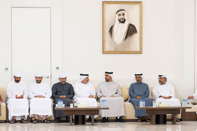 V|Theyab bin Mohamed bin Zayed offers condolences on the passing of Ahmed Mohamed Al Suwaidi