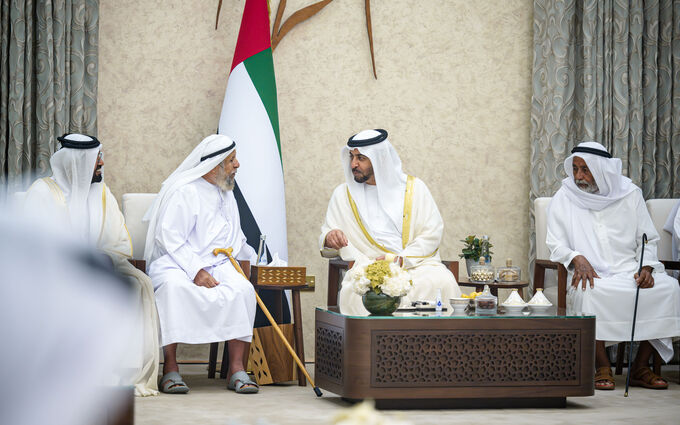 Hamdan bin Zayed receives well-wishers on the occasion of Eid Al Adha