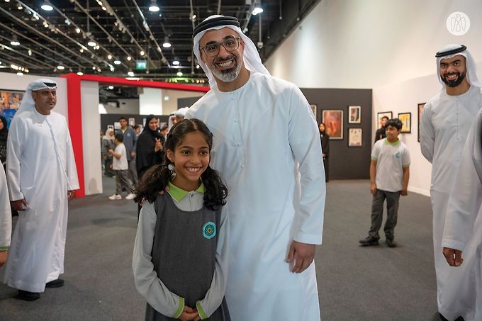 Khaled bin Mohamed bin Zayed visits National Identity in Visual Arts exhibition