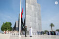 Theyab bin Mohamed bin Zayed raises UAE flag at Wahat Al Karama to mark UAE Flag Day 