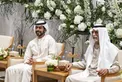 Hamed bin Zayed, Nahyan bin Mubarak and Khalifa bin Tahnoon bin Mohammed attend reception for Al Hameli and Al Remeithi weddings in Abu Dhabi 