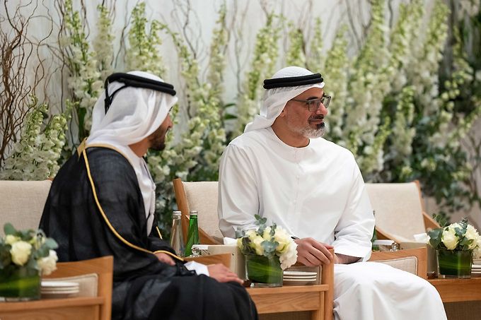 Khaled bin Mohamed bin Zayed attends wedding of Saif Ahmed Ateeq Habroush Al Rumaithi