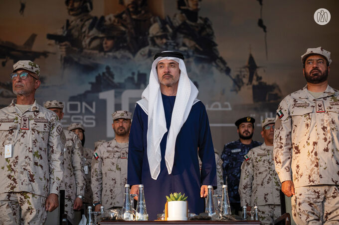 Under the patronage of the UAE President, Hazza bin Zayed attends Union Fortress 10 military parade in Al Ain