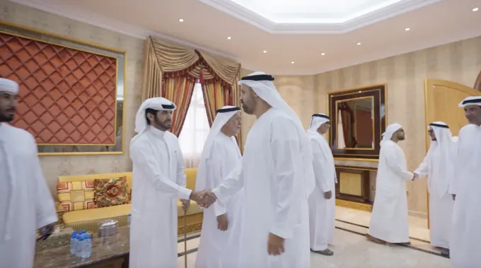 Theyab bin Mohamed bin Zayed offers condolences on the passing of Shamma Suhail Al Yabhouni Al Dhaheri