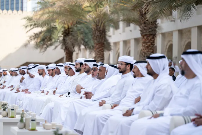 Mansour bin Zayed attends group wedding reception for Abu Dhabi citizens at Qasr Al Hosn