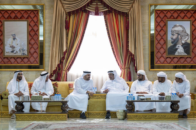 Theyab bin Mohamed bin Zayed offers condolences on the passing of Shamma Suhail Al Yabhouni Al Dhaheri