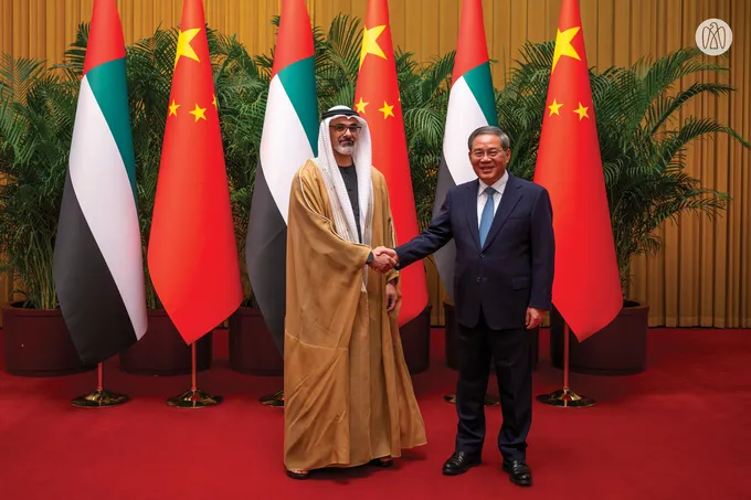 Crown Prince of Abu Dhabi and Premier of China discuss strengthening comprehensive strategic partnership and expanding cooperation