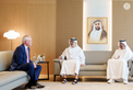 Khaled bin Mohamed bin Zayed receives ExxonMobil Chairman and CEO Darren Woods