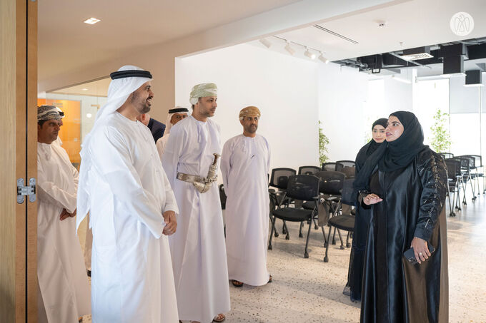 Theyab bin Mohamed bin Zayed visits headquarters of Oman Youth Center