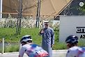 Khaled bin Mohamed bin Zayed greets cyclists participating in Stage 6 of UAE Tour 2023