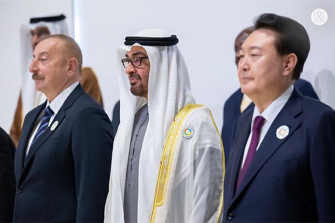 UAE President Mohamed bin Zayed attends the launch of Abu Dhabi Sustainability Week 2023