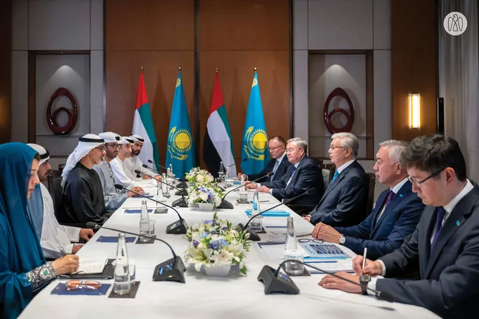 Crown Prince of Abu Dhabi meets President of Kazakhstan on sidelines of BRICS Summit